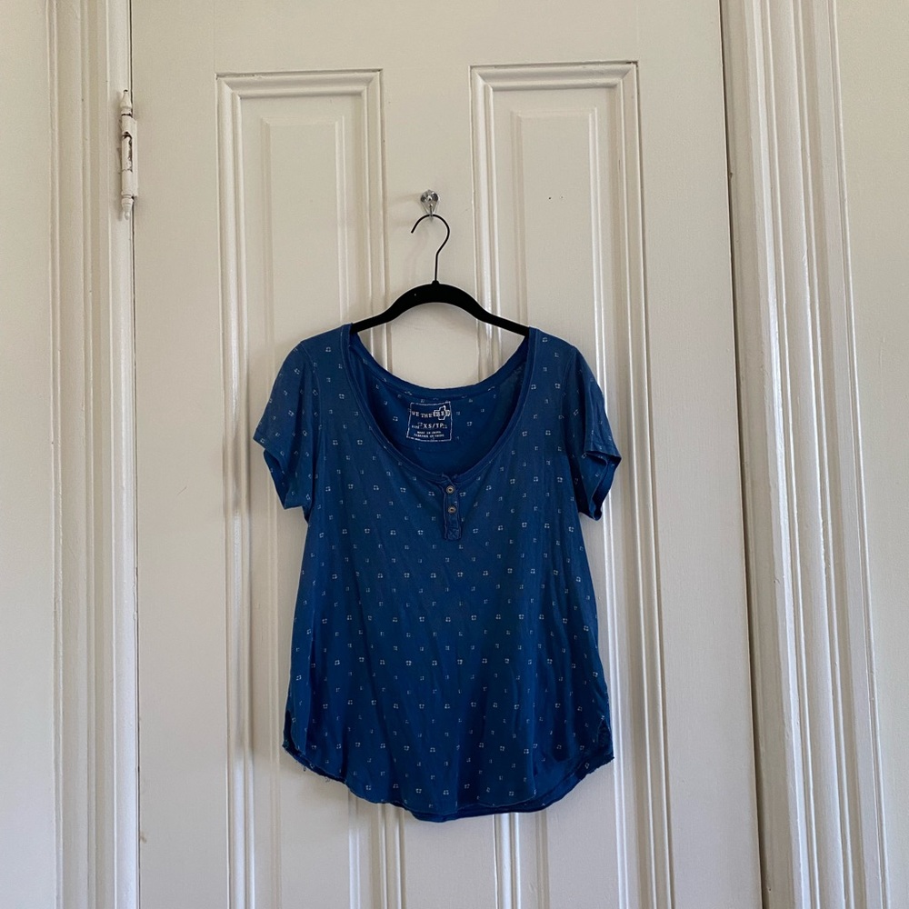 Blue Free People Top